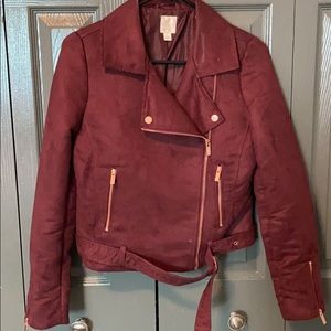 Maroon Suede Jacket